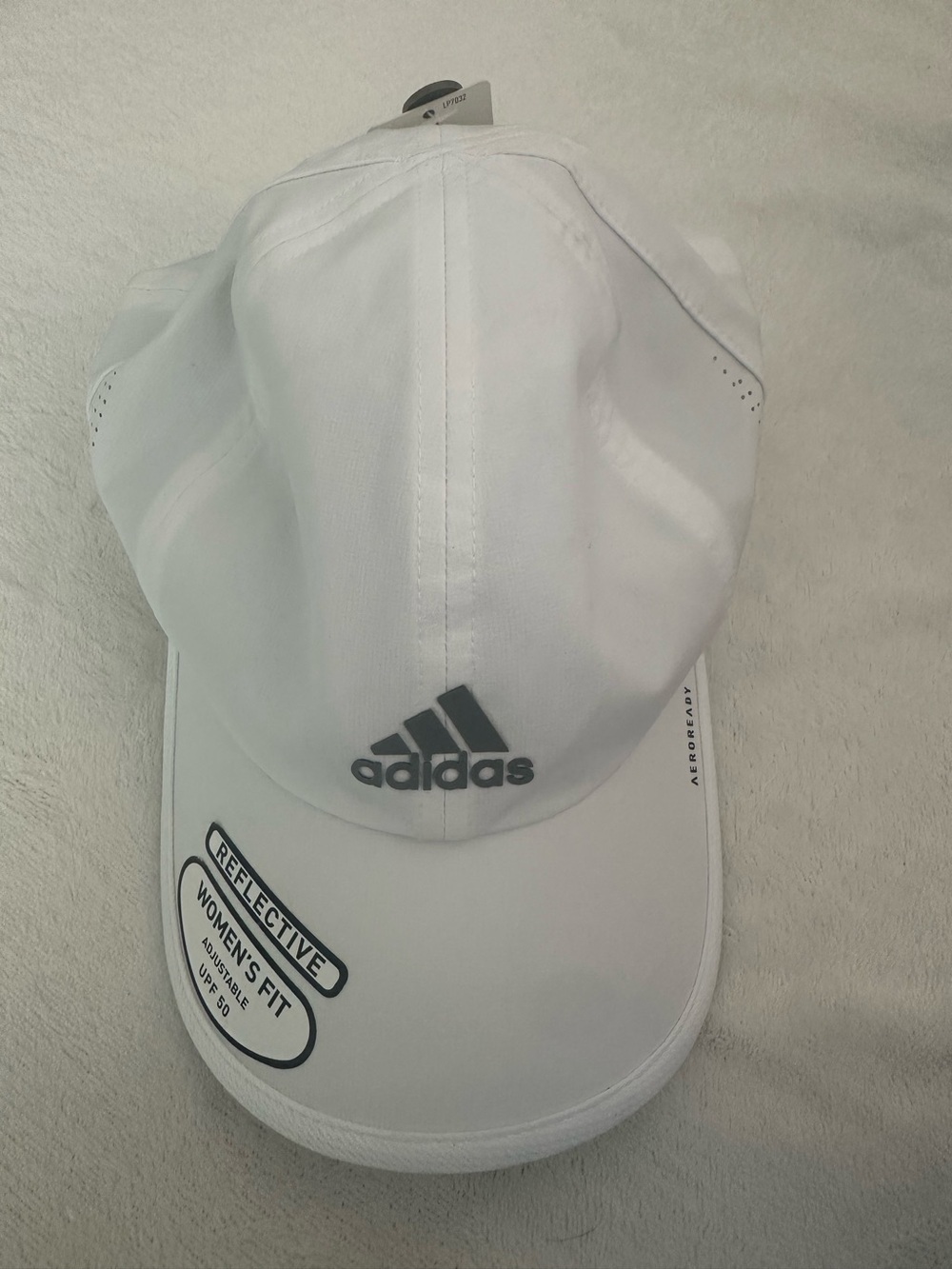 ADIDAS Women's Superlite Reflective Aeroready Tennis Running Cap Hat UV 50 White